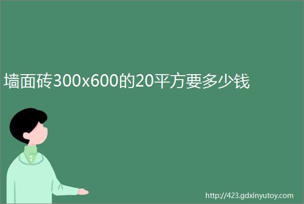 墙面砖300x600的20平方要多少钱